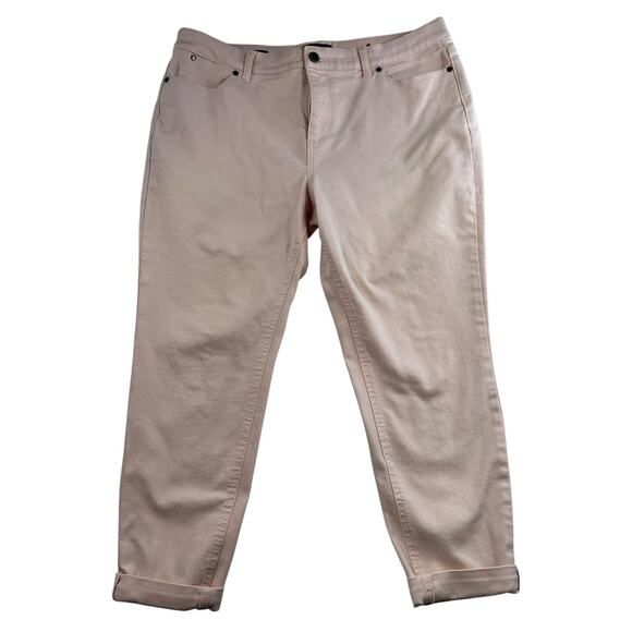 Talbots Plus 16P Petite Jeans Simply Flattering 5 Pocket Jegging High Rise Pink - Picture 2 of 16